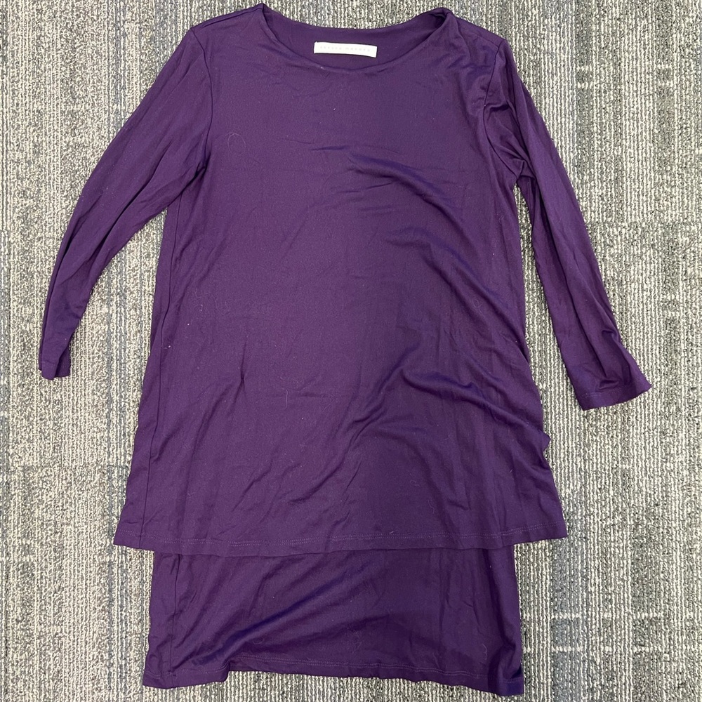 Purple Long Sleeve Dress